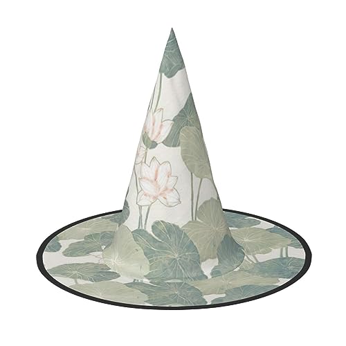 JIPOFD Schwarze Lilien Pads Halloween Hexe Kostüm Zubehör Spitzkappe Hexenhut Faltbare Halloween Hüte 2 Stück JIPOFD Schwarze Lilien Pads Halloween Hexe Kostüm Zubehör Spitzkappe Hexenhut Faltbare Halloween Hüte 2 Stück von JIPOFD