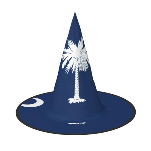 JIPOFD South Carolina Flagge Halloween Hexe Kostüm Zubehör Spitzkappe Hexenhut Faltbare Halloween Hüte 2 Stück JIPOFD South Carolina Flagge Halloween Hexe Kostüm Zubehör Spitzkappe Hexenhut Faltbare Halloween Hüte 2 Stück von JIPOFD