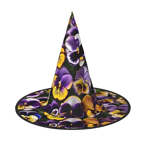 JIPOFD Stiefmütterchen Perfektion Druck Halloween Hexenkostüm Zubehör Spitzkappe Hexenhut Faltbare Halloween Hüte 2 Stück JIPOFD Stiefmütterchen Perfektion Druck Halloween Hexenkostüm Zubehör Spitzkappe Hexenhut Faltbare Halloween Hüte 2 Stück von JIPOFD