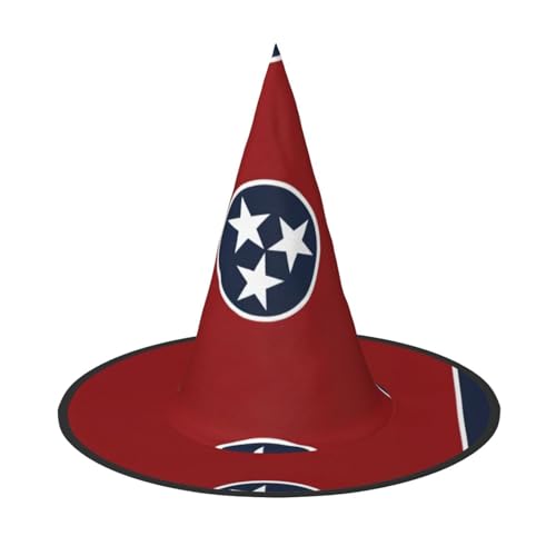 JIPOFD Tennessee Staatsflagge Halloween Hexenkostüm Zubehör Spitzkappe Hexenhut Faltbare Halloween Hüte 2 Stück JIPOFD Tennessee Staatsflagge Halloween Hexenkostüm Zubehör Spitzkappe Hexenhut Faltbare Halloween Hüte 2 Stück von JIPOFD