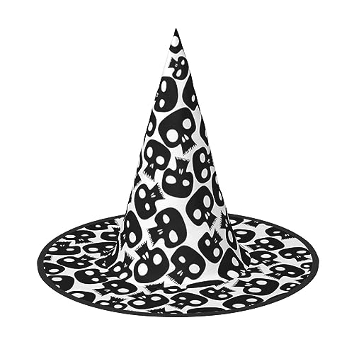 JIPOFD Totenköpfe Halloween Hexenkostüm Zubehör Spitzkappe Hexenhut Faltbare Halloween Hüte 2 Stück JIPOFD Totenköpfe Halloween Hexenkostüm Zubehör Spitzkappe Hexenhut Faltbare Halloween Hüte 2 Stück von JIPOFD