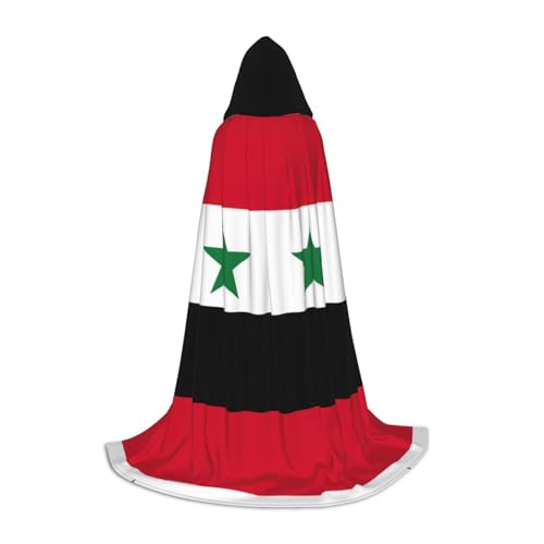 JIPOFD Umhang mit Kapuze und Flagge der Arabischen Republik Syrien, langer Umhang für Halloween-Umhang, Kostüme, Kapuzenumhang, Maskerade, Kostüm JIPOFD Umhang mit Kapuze und Flagge der Arabischen Republik Syrien, langer Umhang für Halloween-Umhang, Kostüme, Kapuzenumhang, Maskerade, Kostüm von JIPOFD