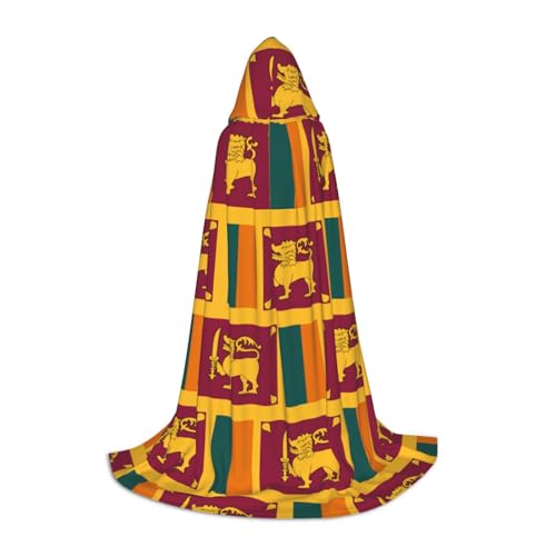 JIPOFD Umhang mit Kapuze und Sri Lanka-Flagge, langer Umhang für Halloween-Umhang, Kostüme, Kapuzenumhang, Maskerade, Kostüm JIPOFD Umhang mit Kapuze und Sri Lanka-Flagge, langer Umhang für Halloween-Umhang, Kostüme, Kapuzenumhang, Maskerade, Kostüm von JIPOFD