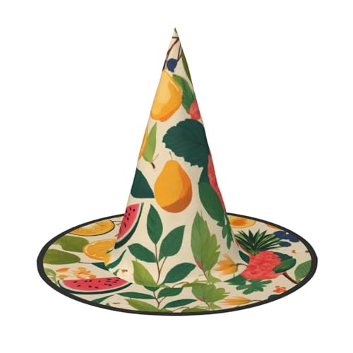JIPOFD hojas tropicales y flores Halloween Hexenkostüm Zubehör Spitzkappe Hexenhut Faltbare Halloween Hüte 2 Stück JIPOFD hojas tropicales y flores Halloween Hexenkostüm Zubehör Spitzkappe Hexenhut Faltbare Halloween Hüte 2 Stück von JIPOFD