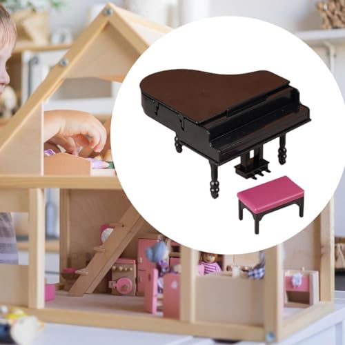 JISADER 1/12 Puppenhaus Klavier mit Hocker Kinder Geburtstagsgeschenke Landschaft JISADER 1/12 Puppenhaus Klavier mit Hocker Kinder Geburtstagsgeschenke Landschaft von JISADER