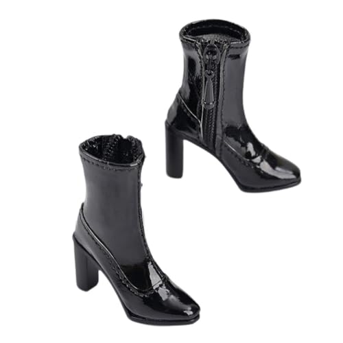 JISADER 1/6 Skala Kurzstiefel Puppenmodell High Heeled Shoes Requisiten Trendy Leichtes Dressing für weibliche Actionfiguren Mini von JISADER