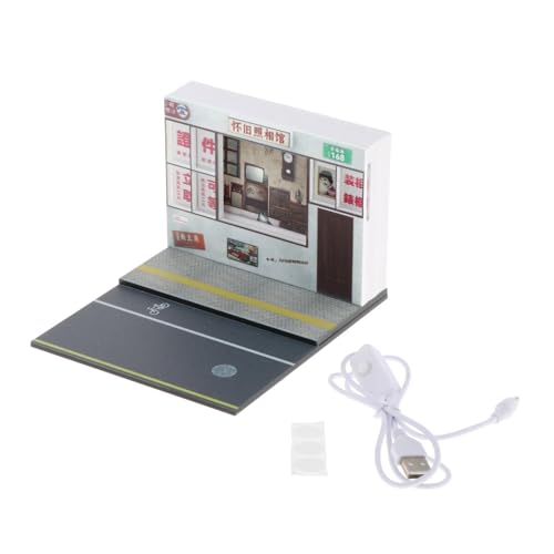 JISADER 1/64 Skala Modell Auto Display Szene Diorama Foto Requisiten Miniatur Straße Szene für Schreibtisch Regal Dekoration Oder, Fotostudio von JISADER