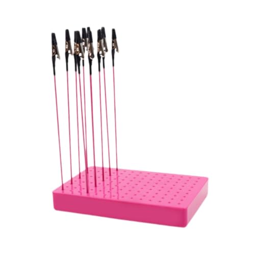 JISADER 10 Stück Lackklammern Basis Basis Basis Malerei Clip Clip Sticks für DIY Modell Malerei Handwerkshandwerk, Pink 20 Clips von JISADER
