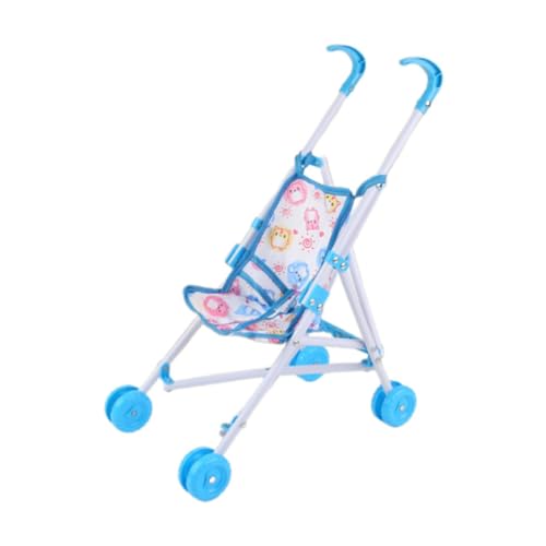 JISADER 10 Zoll Kinderwagen Spielzeug für Puppen, Faltbarer Schiebewagen für Kinder, Blau JISADER 10 Zoll Kinderwagen Spielzeug für Puppen, Faltbarer Schiebewagen für Kinder, Blau von JISADER