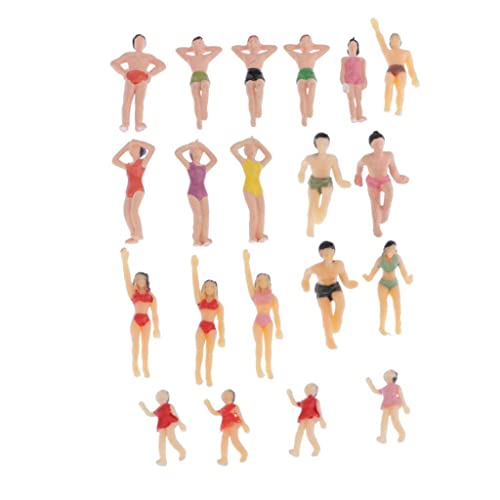 JISADER 20 Figuren im Maßstab 1:50 für Diorama mit Strandmotiven von JISADER