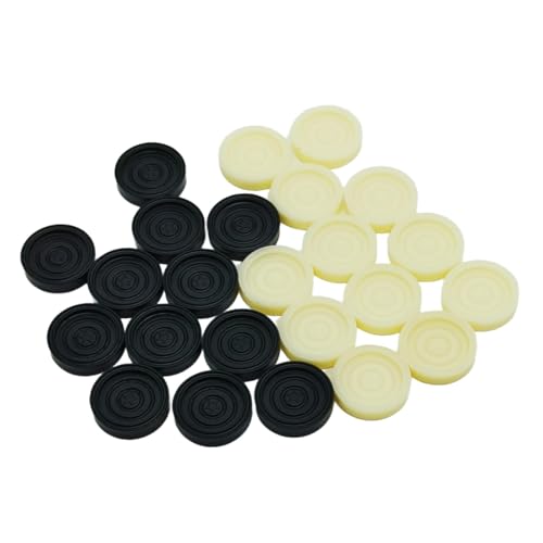 JISADER 24-teiliges Backgammon-Schachspielset, Ersatz-Schachbrettzubehör für Backgammon-Spielbrettspielstücke für Dame ab 8 Jahren, Schwarz-Weiss JISADER 24-teiliges Backgammon-Schachspielset, Ersatz-Schachbrettzubehör für Backgammon-Spielbrettspielstücke für Dame ab 8 Jahren, Schwarz-Weiss von JISADER