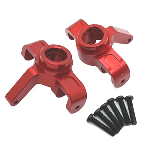 JISADER 2X 1/14 RC Front Steering Cup Metall Lenkung Cups RC Auto Zubehör für 14209 14210, Rot von JISADER