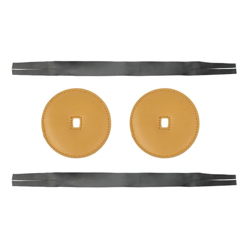 JISADER 2X Beckengurt Beckengurt Schlaginstrument Stabile Beckenhandschlaufe mit Polster Weiche Teile Lederriemen mit Polster, Hellbraun von JISADER