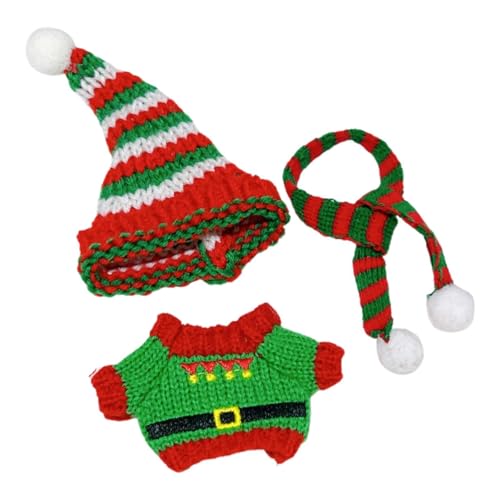 JISADER 3 Teile Puppenpullover Strickoberteil Puppenkleidung Outfit Zubehör Aus Weichem Stoff für Fantasievolles Spielen für Kinder Und Puppensammler, Grüner Pullover JISADER 3 Teile Puppenpullover Strickoberteil Puppenkleidung Outfit Zubehör Aus Weichem Stoff für Fantasievolles Spielen für Kinder Und Puppensammler, Grüner Pullover von JISADER