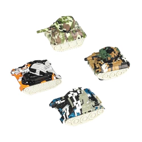 JISADER 4Pcs Spielzeug Tank Modell 1/76 Simulation Fahrzeuge für Kleinkinder Kinder von JISADER