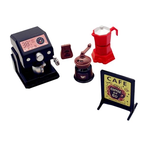JISADER 5pcs 1: 6 1:12 Puppenhaus Miniatur Kaffeehaus Set Realistic Playset für Diorama -Landschaft von JISADER