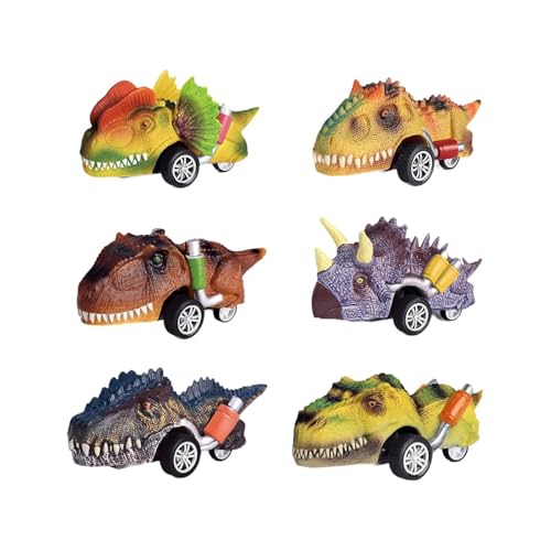 JISADER 6 Stück Dinosaurier Spielzeug Zum Zurückziehen von Autos, Dinosaurier LKWs Als Geburtstagsgeschenk für Kinder JISADER 6 Stück Dinosaurier Spielzeug Zum Zurückziehen von Autos, Dinosaurier LKWs Als Geburtstagsgeschenk für Kinder von JISADER