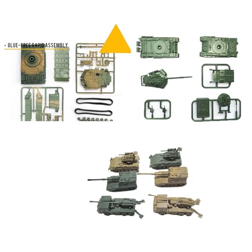 JISADER 6 Teiliger Panzerbausatz, Puzzle Im Maßstab 1/144, Geburtstagsgeschenke, Sammlerstücke, DIY Montage, Style B von JISADER