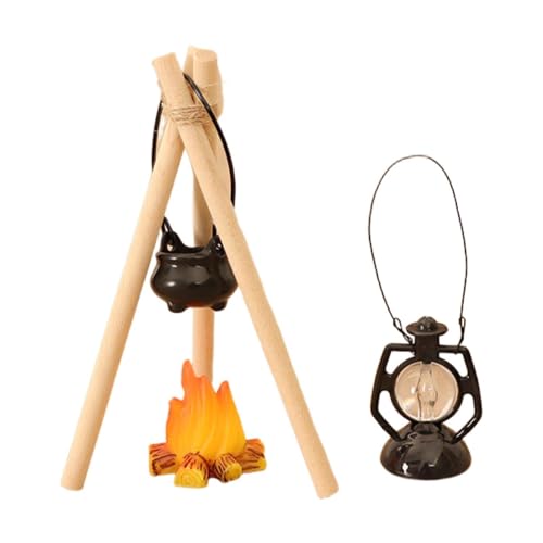 JISADER 7Pcs 1:12 Miniatur Lagerfeuer Set mit Lampe und Lagerfeuer Pretend Spielzeug für Micro Landschaft JISADER 7Pcs 1:12 Miniatur Lagerfeuer Set mit Lampe und Lagerfeuer Pretend Spielzeug für Micro Landschaft von JISADER