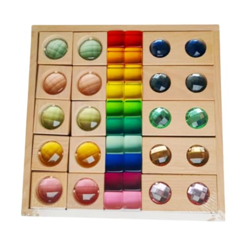 JISADER Acryl Holz Blöcke Set Regenbogen Stapeln Spiel für Kinder Im Alter von 3 6 JISADER Acryl Holz Blöcke Set Regenbogen Stapeln Spiel für Kinder Im Alter von 3 6 von JISADER