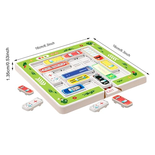 JISADER Auto Puzzle für Kinder, Schiebe Rätsel, Denksport für Reisen, 15 Autos von JISADER