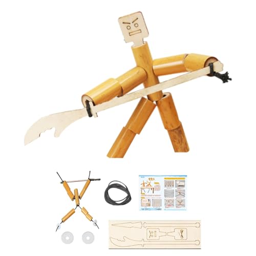 JISADER Bamboo Man Battle Hölzernes Fechtpuppenspiel, Holztisch-Kampfspielzeug für Erwachsene, Holzwerkzeug von JISADER