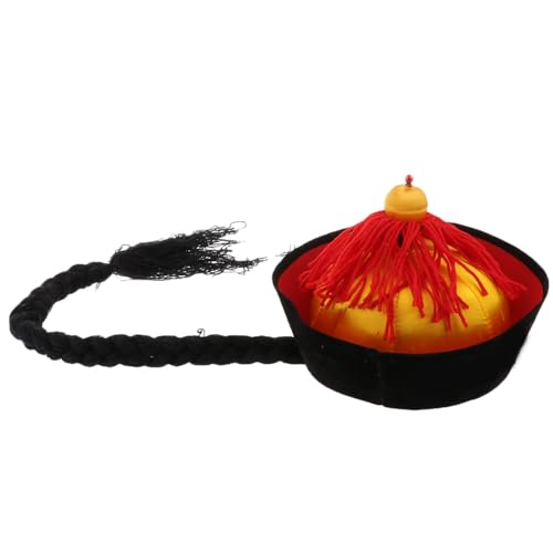 JISADER Chinesischer Kaiser-Hut, chinesischer Kaiser-Kostüm-Hut, traditioneller ethnischer Hut, orientalischer Hut für Rollenspiele, Maskerade, Verkleidung, 52cm von JISADER