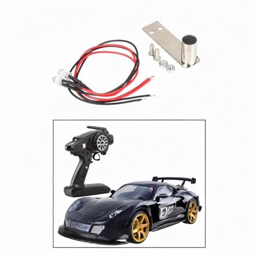 JISADER Dekorationszubehör von RC Autoabgasrohre 1:10 Hochwiderstandsskala Einfache Installation für Modifizierte LED Abgas, Einzelloch von JISADER
