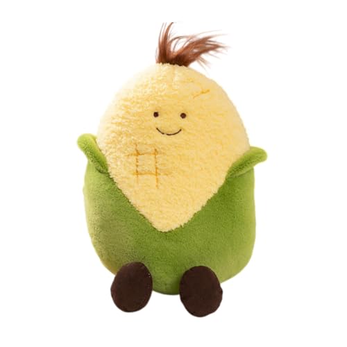JISADER Essen ausgestopftes Spielzeug Dekoration komfortable süße dekorative Pflanze Plushie weiches Spielzeug für Wohnzimmer Geburtstagsfeier Kinder, Gelber Mais von JISADER