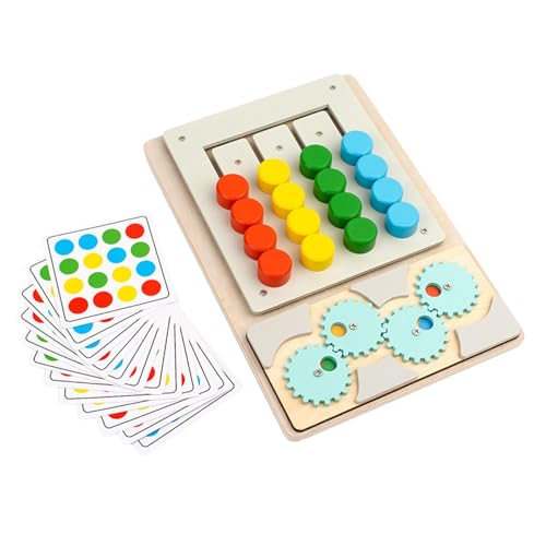 JISADER Farbabstimmungs-Seitenpuzzle-Spielzeug, pädagogisches Brettspiel, Vorschul-Entwicklungslogikspiel, Lernspielzeug für Partygeschenk von JISADER
