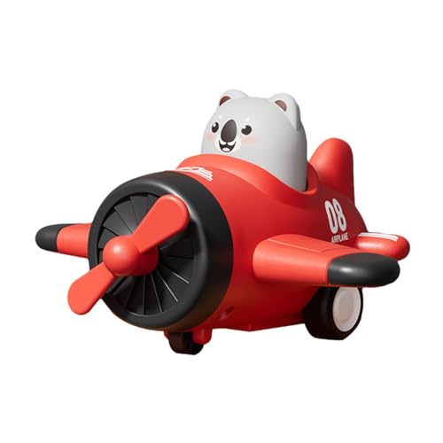 JISADER Flugzeugspielzeug mit Reibungswirkung, Kinderschubmechanismus, Rot von JISADER