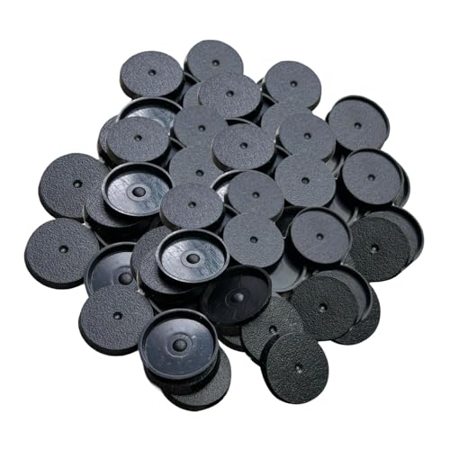 JISADER Gaming-Miniaturen-Basen, Spielfiguren-Display, 25 mm, Zubehör, Schwarze Aufbewahrung, Tischspiele, Schaufenster, Puppen, Wargame-Modell-Basen, 100 Stück JISADER Gaming-Miniaturen-Basen, Spielfiguren-Display, 25 mm, Zubehör, Schwarze Aufbewahrung, Tischspiele, Schaufenster, Puppen, Wargame-Modell-Basen, 100 Stück von JISADER