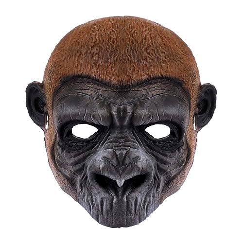 JISADER Gorilla-Maske, Tier-Gesichtsmaske, Cosplay, kreative Neuheit, realistische Orang-Maske, halbes Gesicht, Tiermaske für Halloween, Maskerade, von JISADER