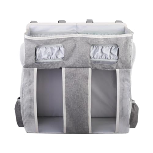 JISADER Hängender Windel-Organizer, Kinderzimmer-Organisation, Spielzeug, Kinderbetten, Laufstall mit Papierspender, Aufbewahrungstasche für Kinderzimmer, Grau JISADER Hängender Windel-Organizer, Kinderzimmer-Organisation, Spielzeug, Kinderbetten, Laufstall mit Papierspender, Aufbewahrungstasche für Kinderzimmer, Grau von JISADER