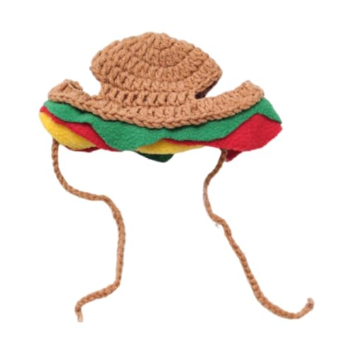 JISADER Haustier-Katzenhut, Katzenkostüm, Hamburger-Form, verkleiden Sie Kopfbedeckungen, Outfits für Katzen, Welpenveranstaltungen JISADER Haustier-Katzenhut, Katzenkostüm, Hamburger-Form, verkleiden Sie Kopfbedeckungen, Outfits für Katzen, Welpenveranstaltungen von JISADER