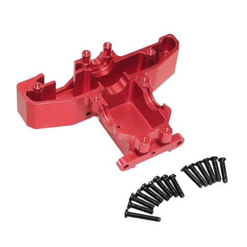 JISADER Heck unter Getriebeabdeckung RC -Auto -Upgrade Ersatzteil RC -Autozubehör RC -Auto 1/14 Modifikation 1:14 RC -Auto Heckgetriebe Getriebeabdeckung, Rot von JISADER