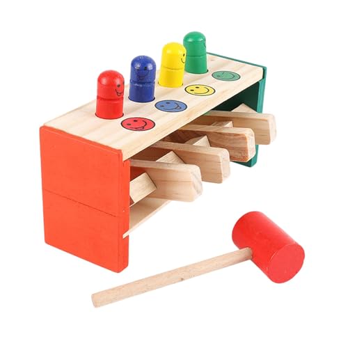 JISADER Hölzerne Pochende Bank Handkoordination Holzhammer Spielzeug für Jungen Mädchen von JISADER