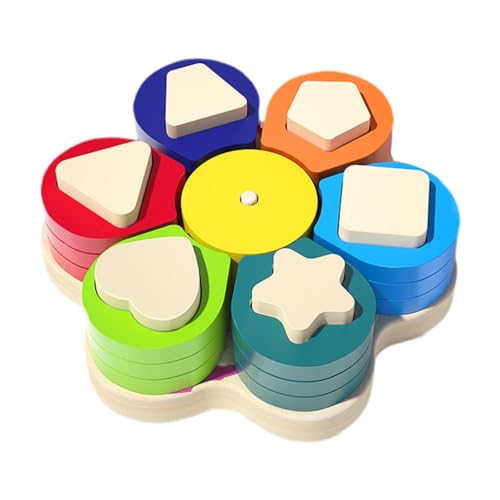 JISADER Hölzernes Formsortierspielzeug, Sensorisches Spielzeug, Passendes Puzzle für Jungen, Mädchen, Babys JISADER Hölzernes Formsortierspielzeug, Sensorisches Spielzeug, Passendes Puzzle für Jungen, Mädchen, Babys von JISADER