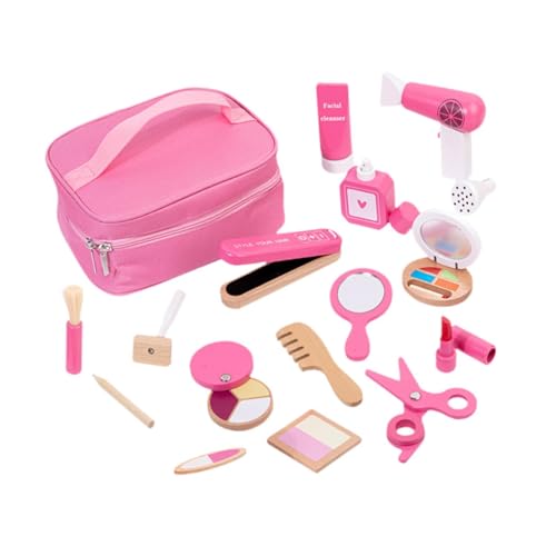 JISADER Holz Make -up Toy Set Make -up Play Set Kit Princess Make -up Kit Kinder tun Sich für Kleinkinder EIN Spiel Spielen von JISADER