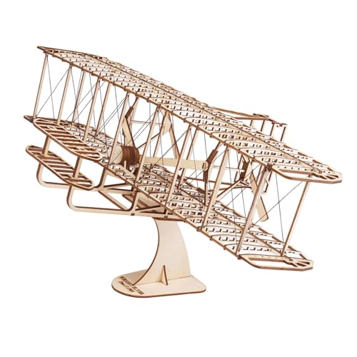JISADER Holzflugzeug-Modell, Holz-Ornament, DIY Jungen und Mädchen 3D-Puzzle, Herzstück, Stielspielzeug, 3D-Holzpuzzle von JISADER