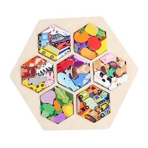 JISADER Holzspielzeug für Kinder, Motorische Fähigkeiten Fördern, Vorschulaktivität für Jungen Und Mädchen, 7 in 1 JISADER Holzspielzeug für Kinder, Motorische Fähigkeiten Fördern, Vorschulaktivität für Jungen Und Mädchen, 7 in 1 von JISADER