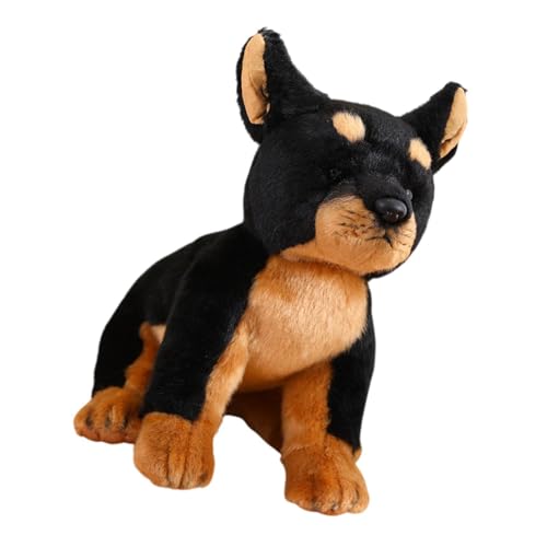 JISADER Hundeplüschspielzeug, Welpe, Tierische Figuren in Ausgestopften Tieren, Hundefigur für Das Haus Und Das Wohnzimmer, Dobermann-Pinscher JISADER Hundeplüschspielzeug, Welpe, Tierische Figuren in Ausgestopften Tieren, Hundefigur für Das Haus Und Das Wohnzimmer, Dobermann-Pinscher von JISADER