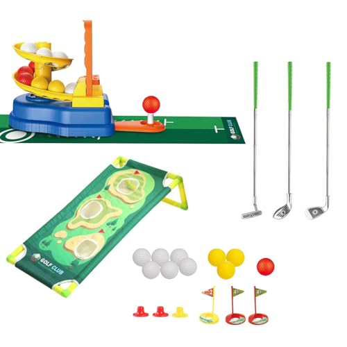 JISADER Kids Golf Set Indoor Outdoor Golf Spielzeug Sportspielzeug für Kleinkinder 3 4 5 Jahre Jungen Jungen Jungen, Style B JISADER Kids Golf Set Indoor Outdoor Golf Spielzeug Sportspielzeug für Kleinkinder 3 4 5 Jahre Jungen Jungen Jungen, Style B von JISADER