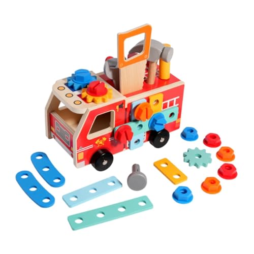 JISADER Kinder-LKW-Werkzeugset aus Holz, pädagogisches Lernspielzeug für Jungen und Mädchen, Geburtstagsgeschenk JISADER Kinder-LKW-Werkzeugset aus Holz, pädagogisches Lernspielzeug für Jungen und Mädchen, Geburtstagsgeschenk von JISADER