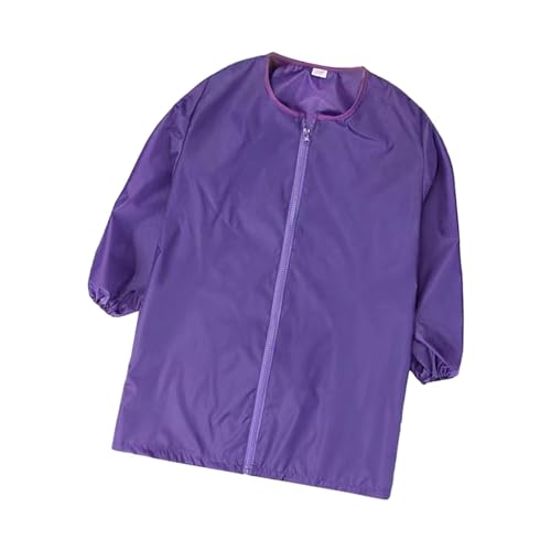 JISADER Kittel für Kinder, langärmelig, mit Reißverschluss, leicht, bequem, wasserabweisend, vielseitig einsetzbar, leicht zu reinigen, für Mädchen und Jungen, S von JISADER