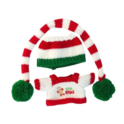 JISADER Kleidung für Plüschpuppen von 15 cm bis 17 cm, Cosplay Outfit, Puppenzubehör, Weihnachtsmode, Schal-Pullover-mütze JISADER Kleidung für Plüschpuppen von 15 cm bis 17 cm, Cosplay Outfit, Puppenzubehör, Weihnachtsmode, Schal-Pullover-mütze von JISADER