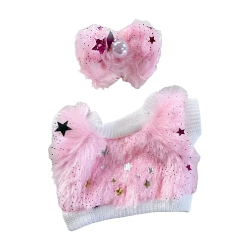 JISADER Kleidung für Puppen, Outfits für Kleine Mädchen, Abnehmbare Puppenkleidung für 6,69 Zoll Puppen, Rot JISADER Kleidung für Puppen, Outfits für Kleine Mädchen, Abnehmbare Puppenkleidung für 6,69 Zoll Puppen, Rot von JISADER