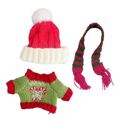 JISADER Kleidungsset für Puppen mit Pullover, Schal Und Mütze, Geschenk Pullover von JISADER