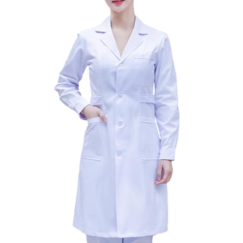 JISADER Krankenschwester-Arbeitsuniform, Anzug, Damen-Keeper-Set, maschinenwaschbar, für Damen, leichte Arbeitskleidung, weiches Krankenschwester-Kostüm, Weiß, Dick von JISADER