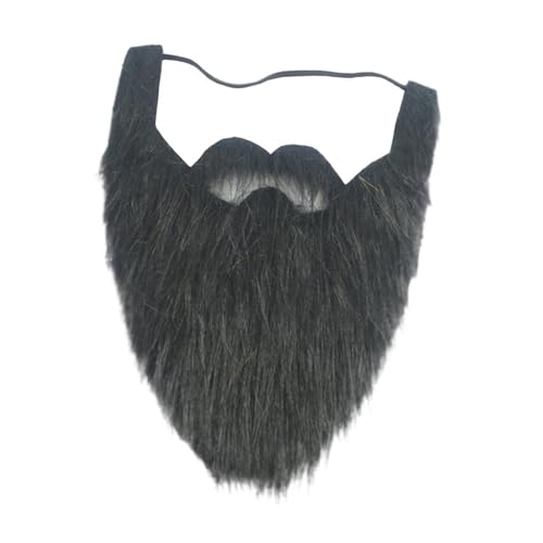 JISADER Künstlicher Bart, Weihnachtsmann-Bart-Requisiten mit elastischem Seil für Männer, Kostüm, Verkleidung für Bühnenauftritt, Maskerade, Partygeschenke, Schwarz JISADER Künstlicher Bart, Weihnachtsmann-Bart-Requisiten mit elastischem Seil für Männer, Kostüm, Verkleidung für Bühnenauftritt, Maskerade, Partygeschenke, Schwarz von JISADER
